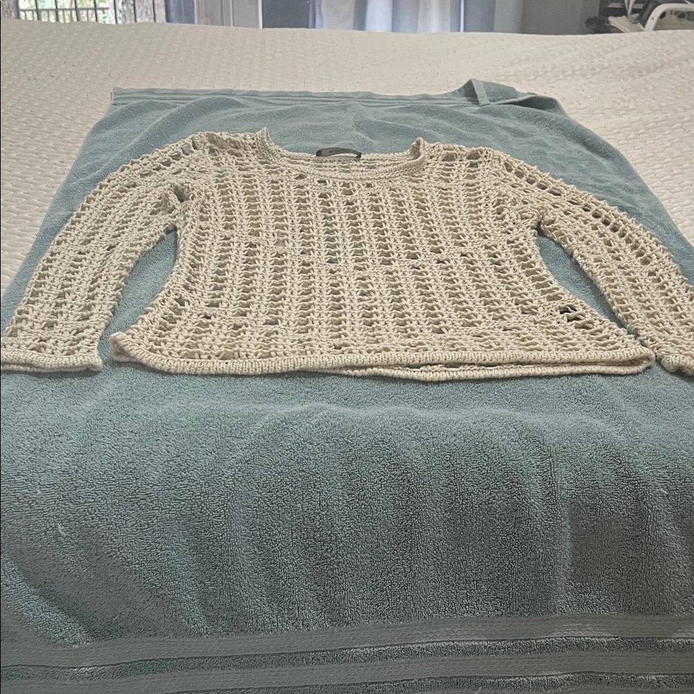 Kerisma Beige Open-Knit Women's Sweater